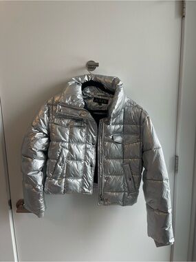 J. Crew Silver Puffer Jacket